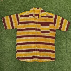 Men's Abstract Zig Zag Short Sleeve Snap Up Shirt